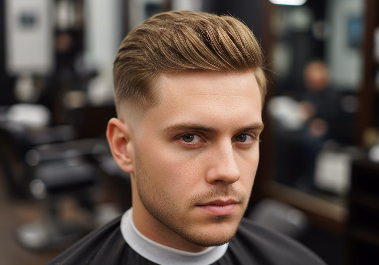 Balding Haircuts for Men 2026 - Mid Fade with Crown Texture to Hide Thinning