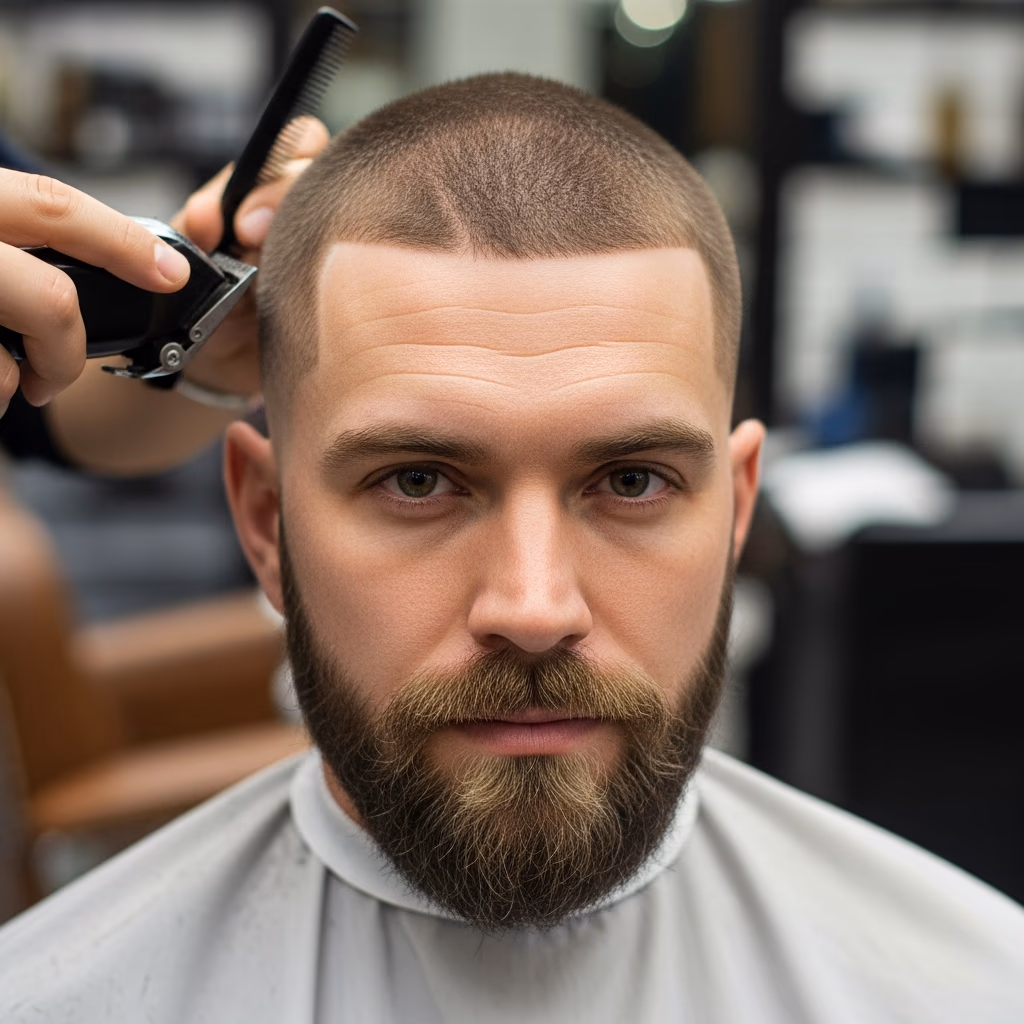 Balding Haircuts for Men 2026 - Modern Buzz with Beard Design to Embrace