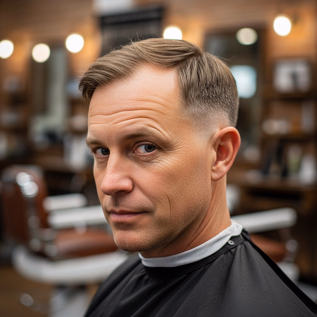 Balding Haircuts for Men 2026 - Soft Side Swept Fringe to Hide Thinning