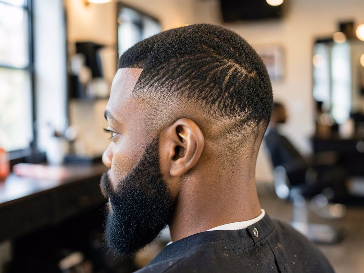 Man with a long buzz for early recession