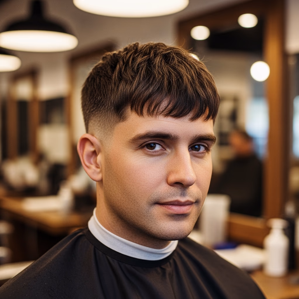 Balding Haircuts for Men 2026 - Textured Forward Fringe Crop to Hide Thinning