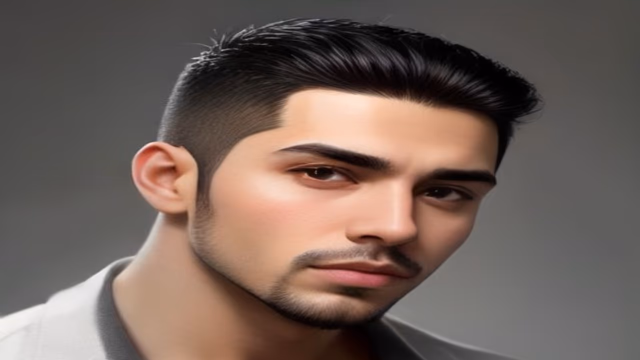 Latino man with a sharp modern fade haircut in a barbershop — best haircuts for Mexican and Latino men