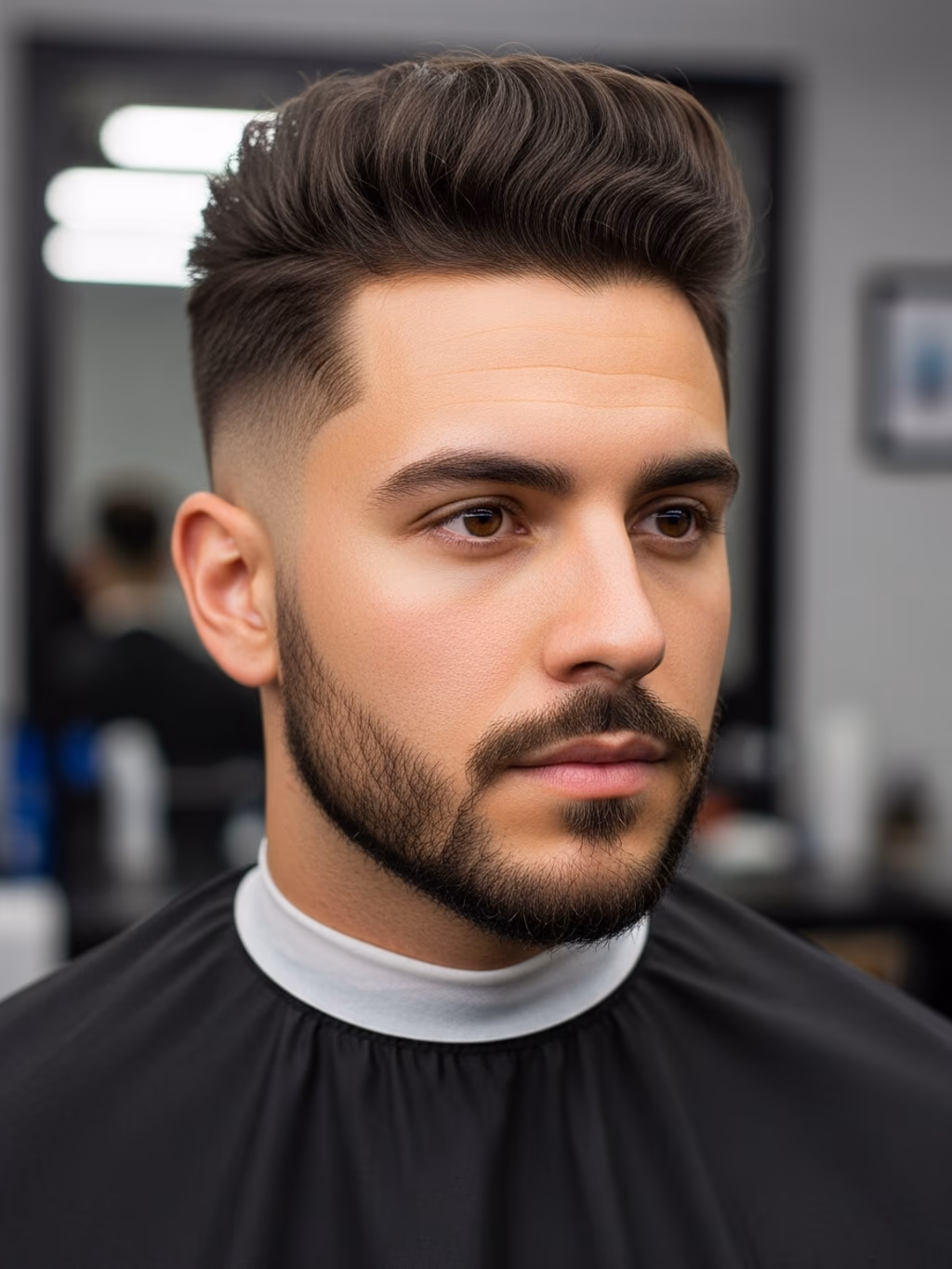 Tapered Quiff hairstyle for men 2026 — quiff variation, best for diamond faces with prominent cheekbones, modern barbering by Master Stylist Jessica Hamilton