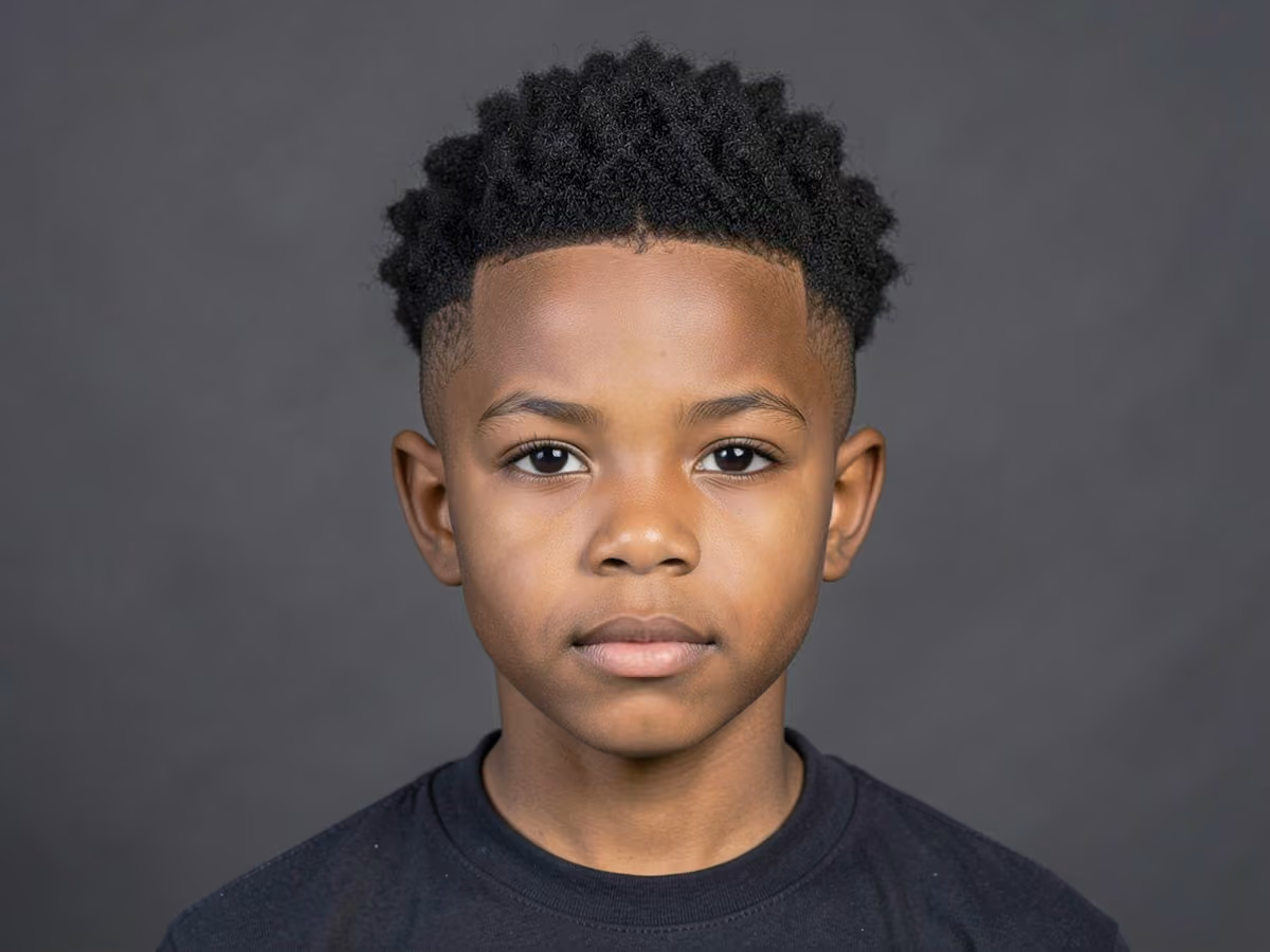 Boy with a black boys frohawk