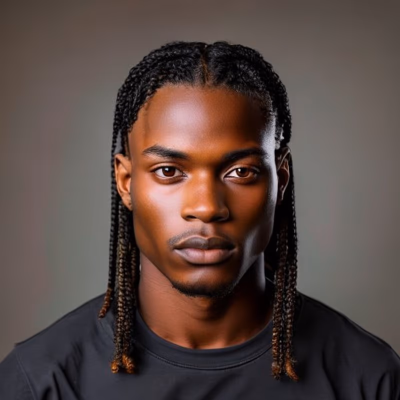 Box Braids hairstyle for men 2026 — Black Men Haircuts variation, best for Protective, versatile length, modern barbering by Master Stylist Jessica Hamilton