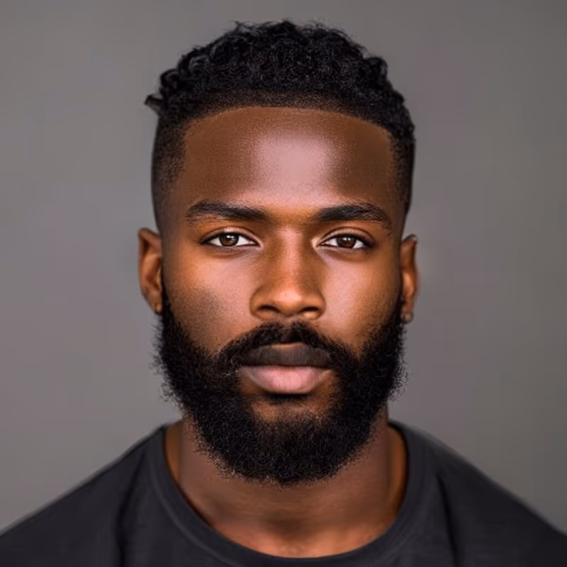 Caesar Cut hairstyle for men 2026 — Black Men Haircuts variation, best for Clean, low-maintenance, classic, modern barbering by Master Stylist Jessica Hamilton