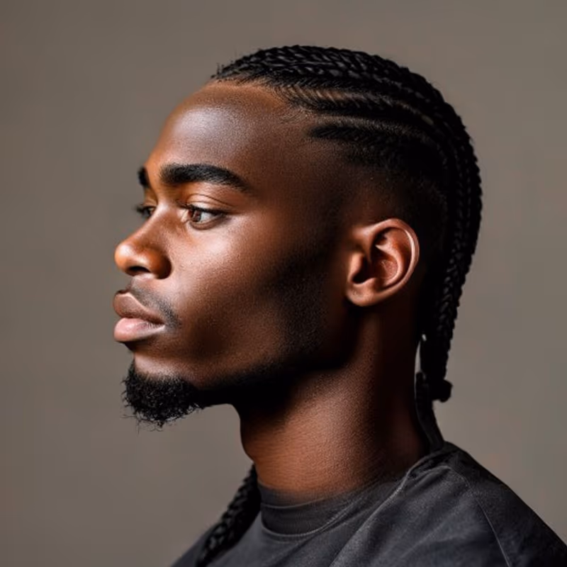 Cornrows hairstyle for men 2026 — Black Men Haircuts variation, best for Protective, sleek, low-effort, modern barbering by Master Stylist Jessica Hamilton