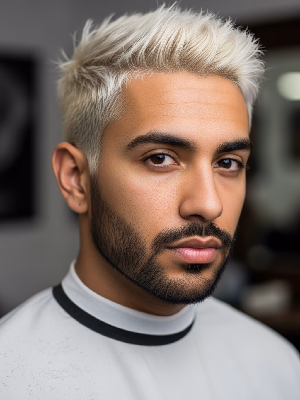 Modern Bleached Hair 2026 hairstyle for men 2026 — bleached hair variation, best for square jaws and athletic builds, modern barbering by Master Stylist Jessica Hamilton