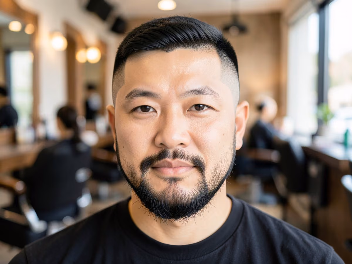 Man with a boosie fade for straight hair
