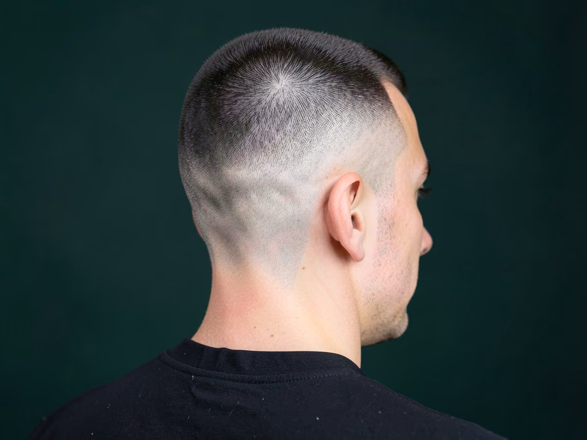 Man with a boosie fade with line up