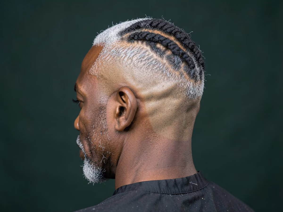 Man with a boosie fade with twists