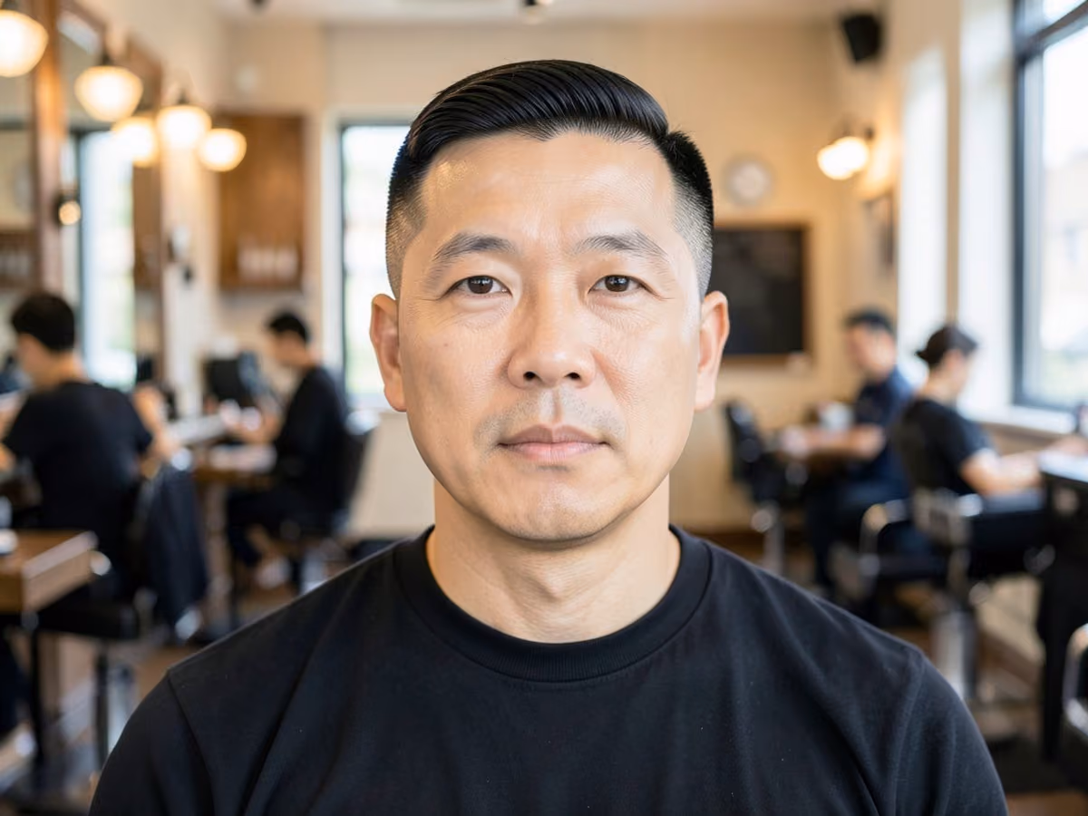 Man with a boosie taper fade