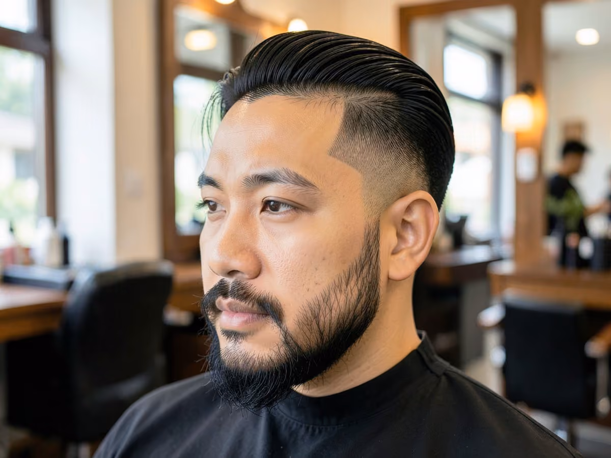 Man with a brad pitt fury haircut