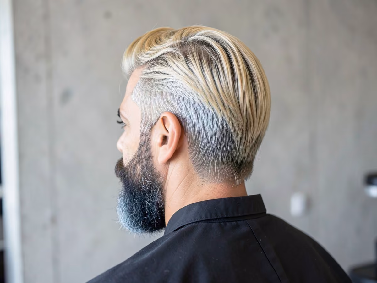 Man with a brad pitt meet joe black haircut