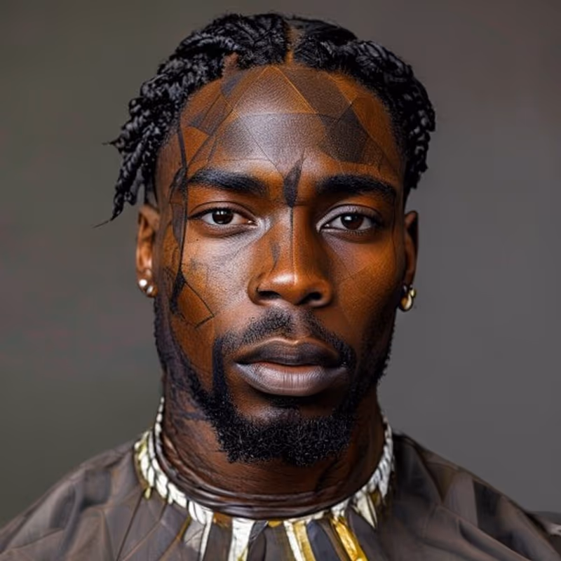 Cornrow Designs hairstyle for men 2026 — Braids for Men variation, best for Artistic, statement patterns, modern barbering by Master Stylist Jessica Hamilton