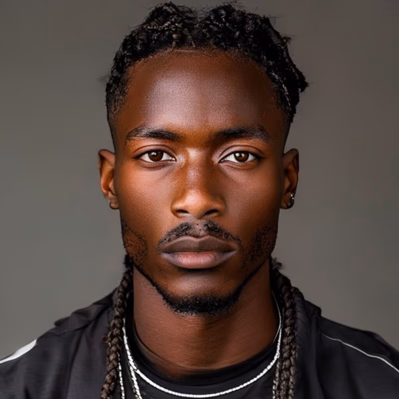 Short Box Braids hairstyle for men 2026 — Braids for Men variation, best for A lower-maintenance box braid, modern barbering by Master Stylist Jessica Hamilton