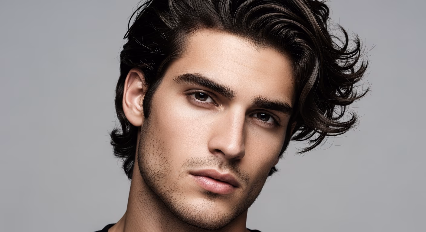 Square Face Bro Flow hairstyle for men 2026 — bro flow variation, best for office professionals, modern barbering by Master Stylist Jessica Hamilton