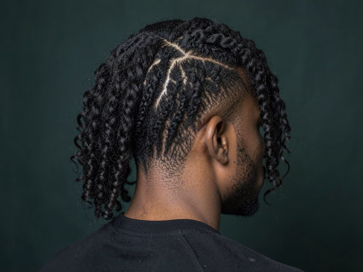 Man with a middle part broccoli