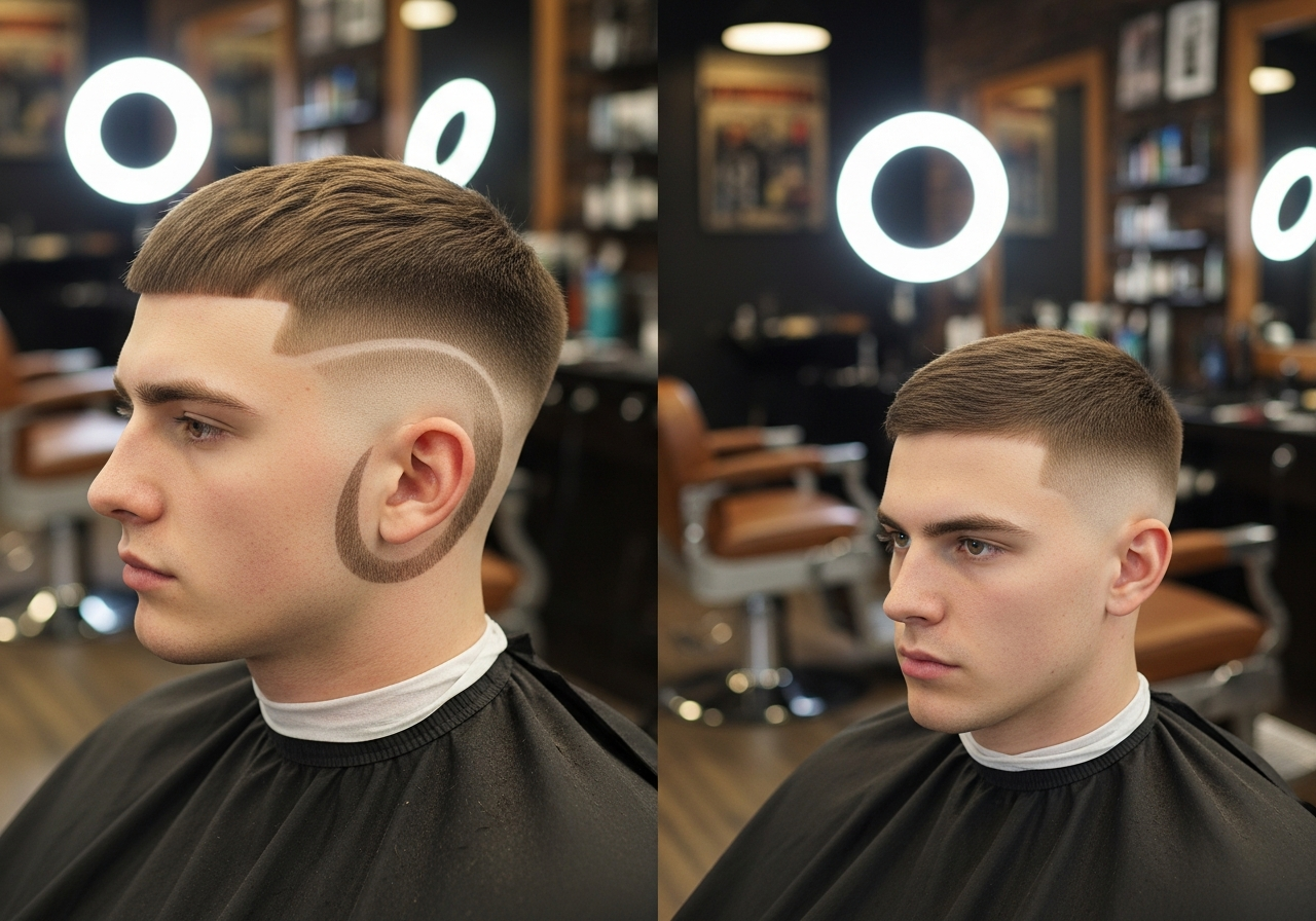 Burst Fade Crew Cut 2026 - Short Classic Round Burst Fade