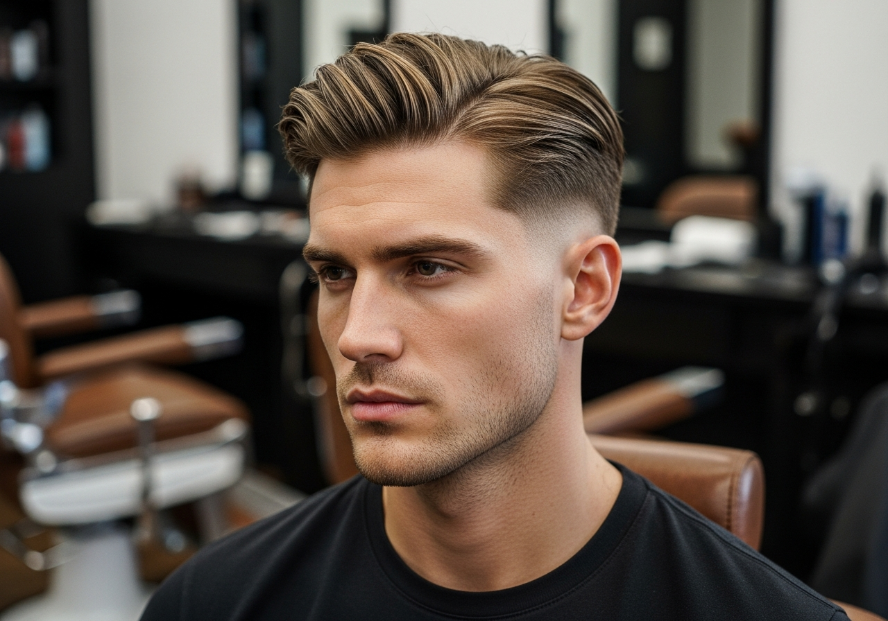 Burst Fade Curtains 2026 - Middle Part Round Burst Fade for Straight Hair