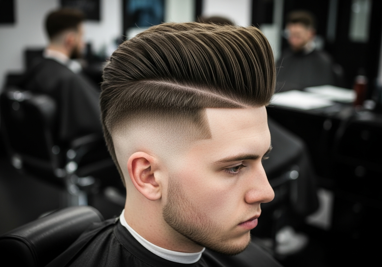 Burst Fade Faux Hawk 2026 - Central Height with Round Burst Fade