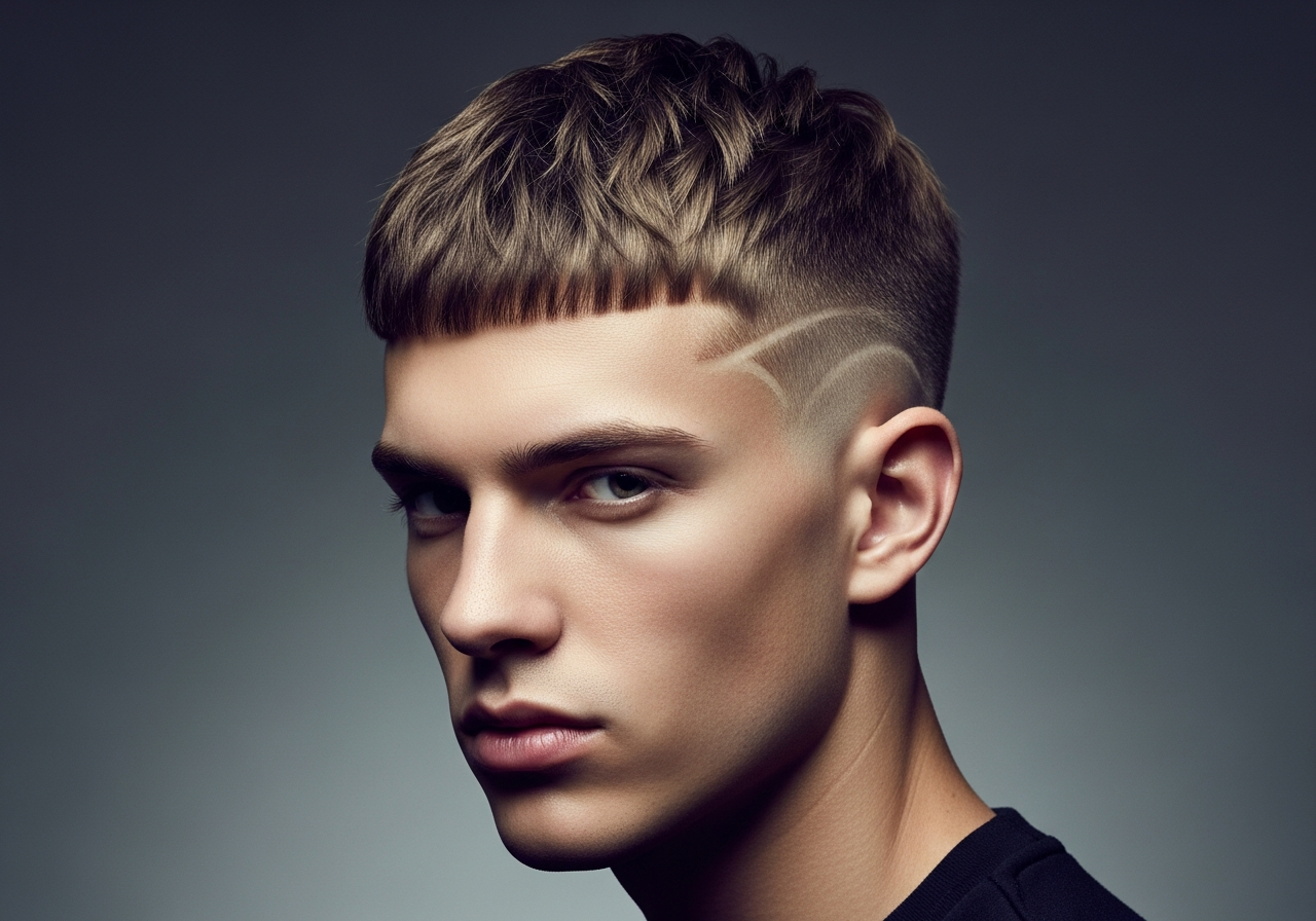 Burst Fade French Crop 2026 - Short Choppy Crop with Round Burst Fade