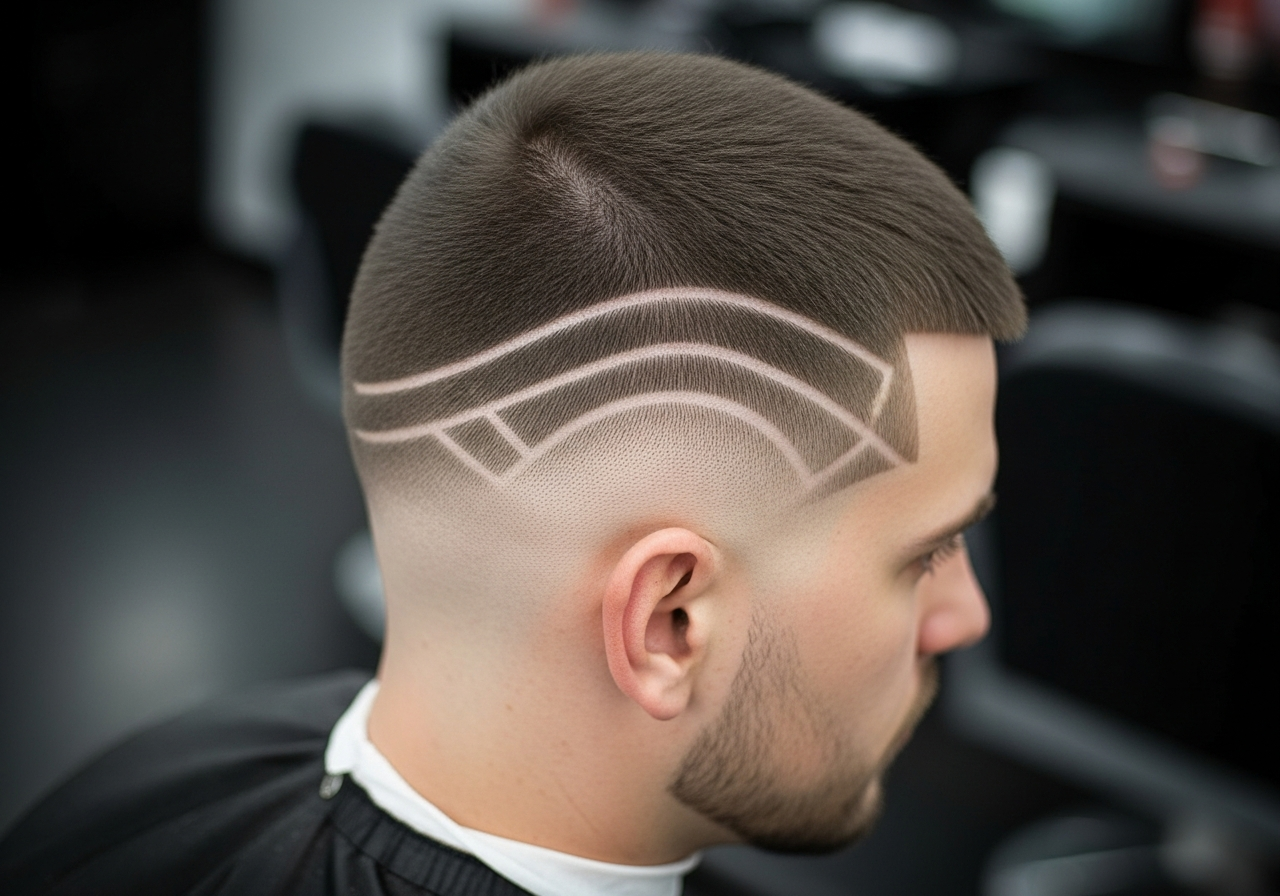 Burst Fade with Line Design 2026 - Custom Line Pattern Round Burst Fade