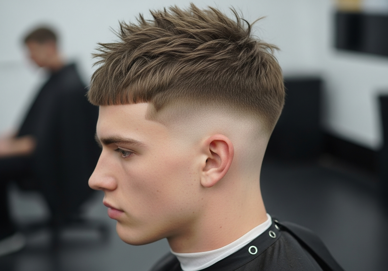 Burst Fade Textured Crop 2026 - Choppy Round Burst Fade for Square Faces