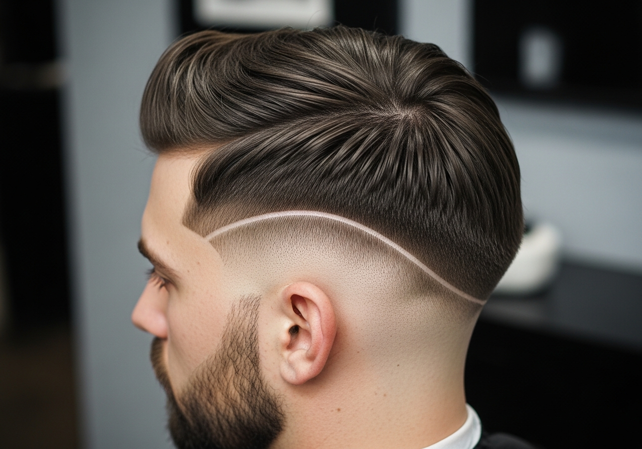 Burst Fade Waves 2026 - Defined Waves with Round Burst Fade Behind Ear