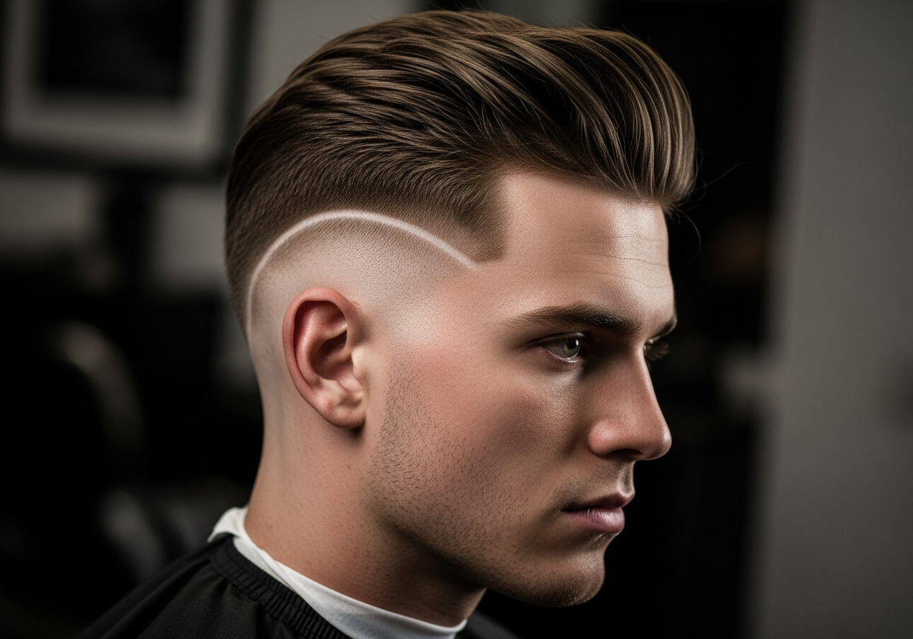 Skin Burst Fade Haircut 2026 - Bold Bald Round Burst Fade to Skin