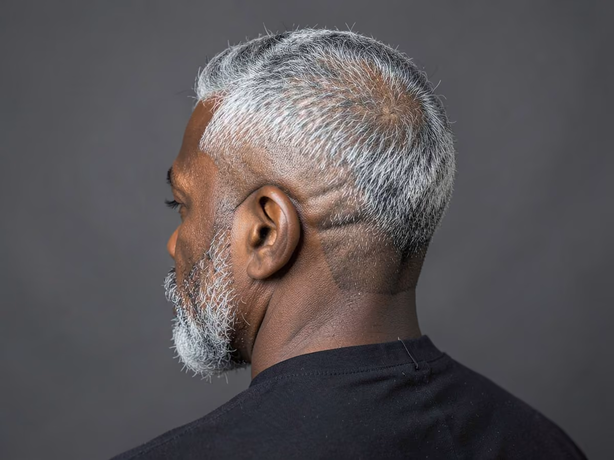 Man with a burst fade flow