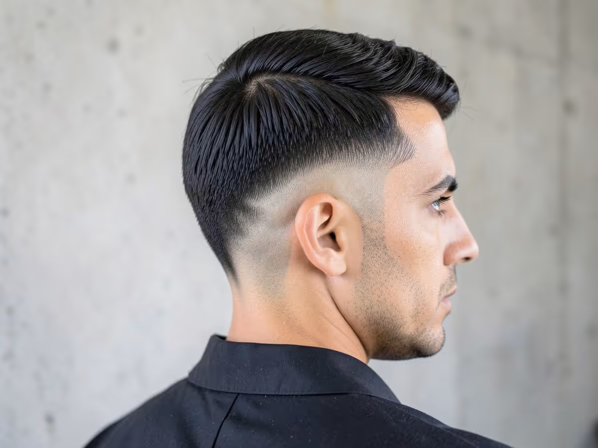 Man with a classic burst fade