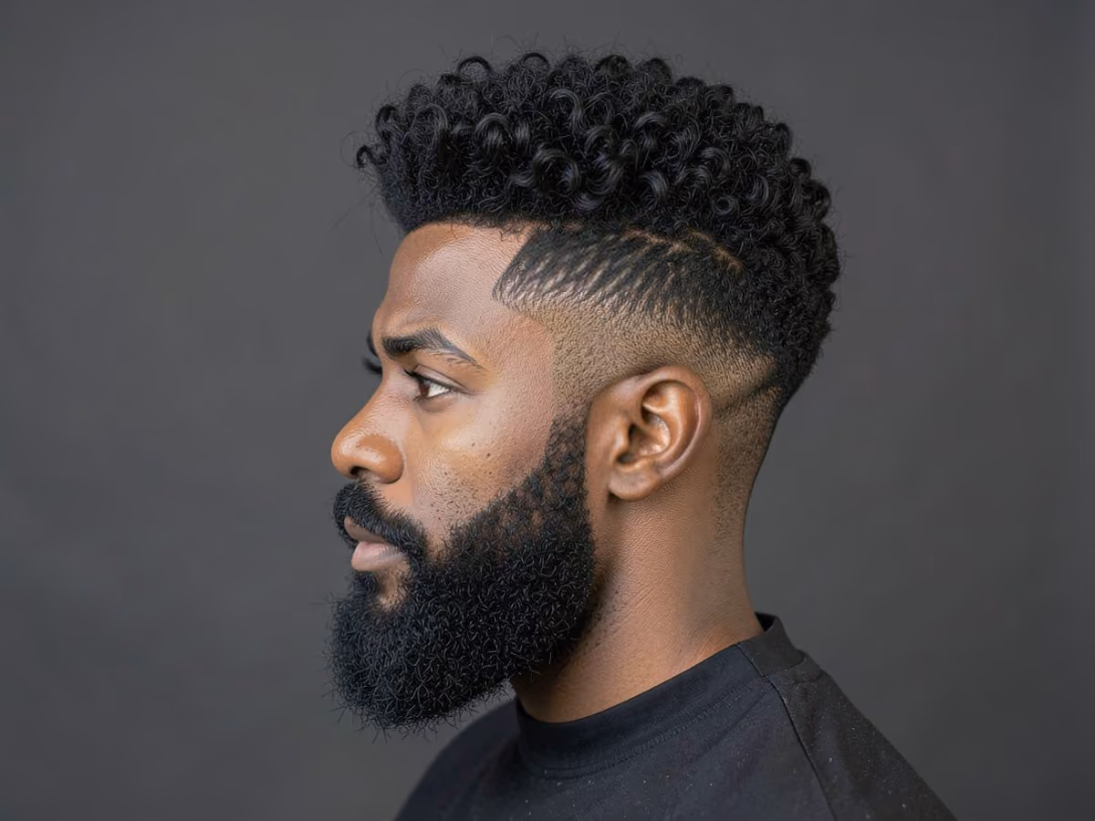 Man with a butch cut for black men