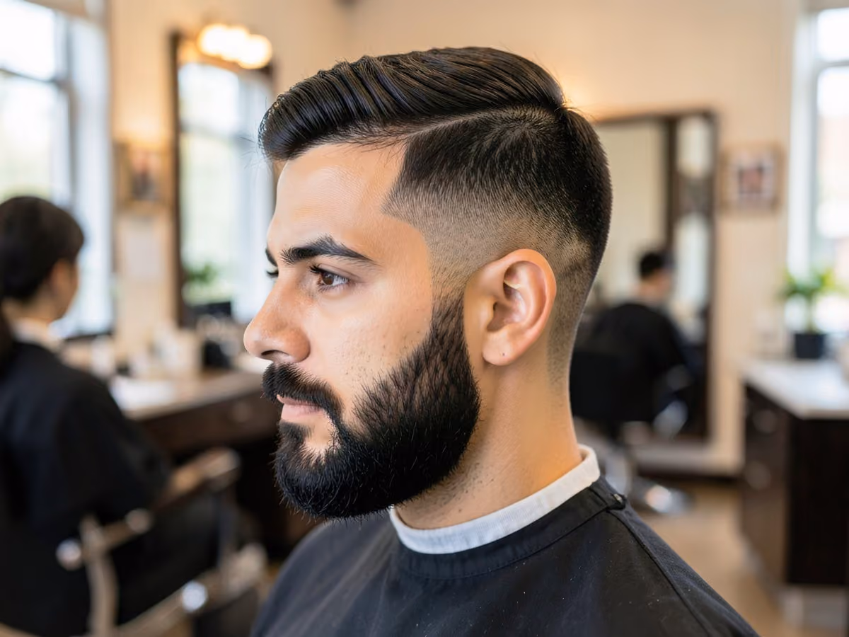 Man with a tapered butch cut