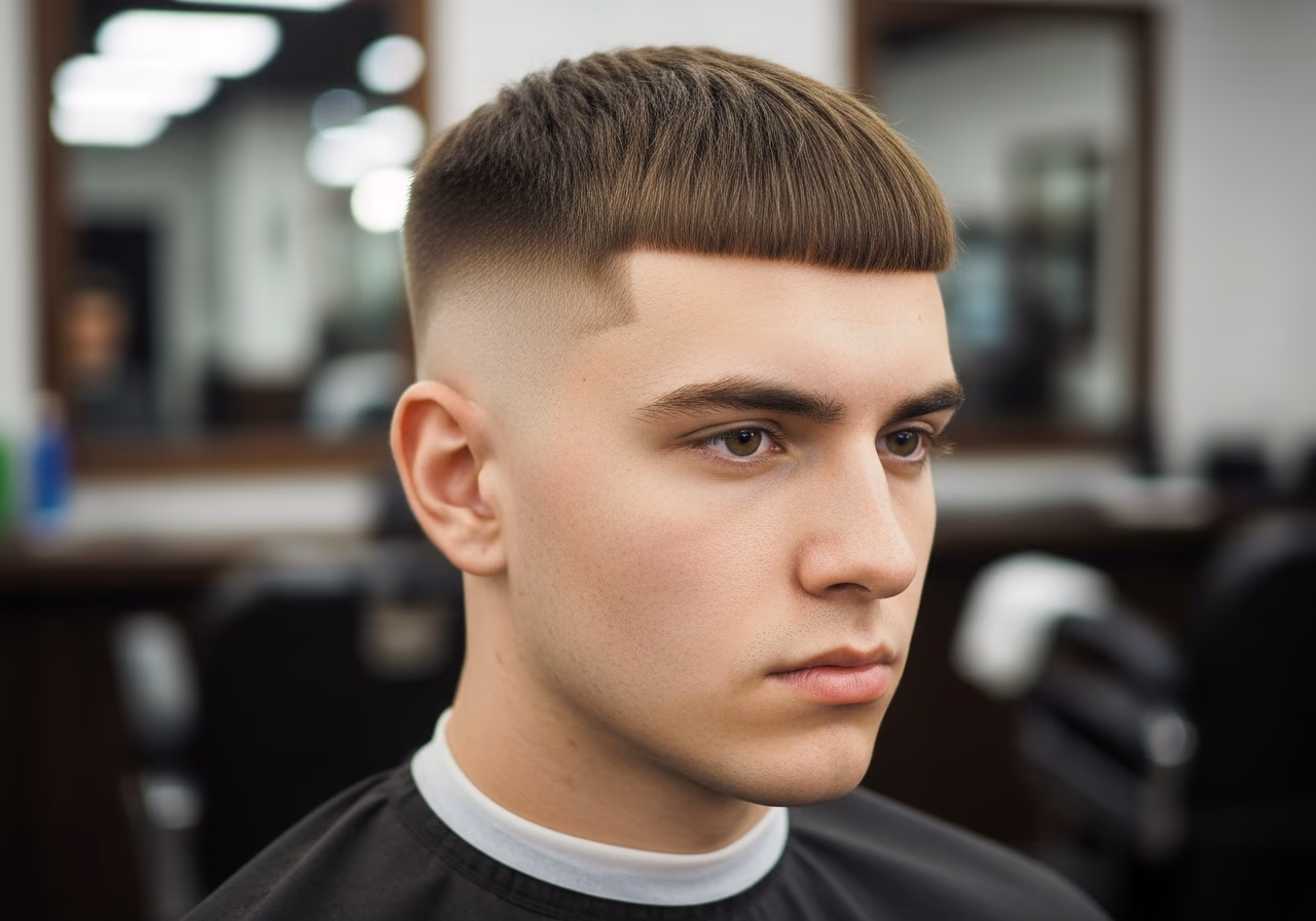 Caesar Cut 2026 - Caesar Cut with Mid Fade