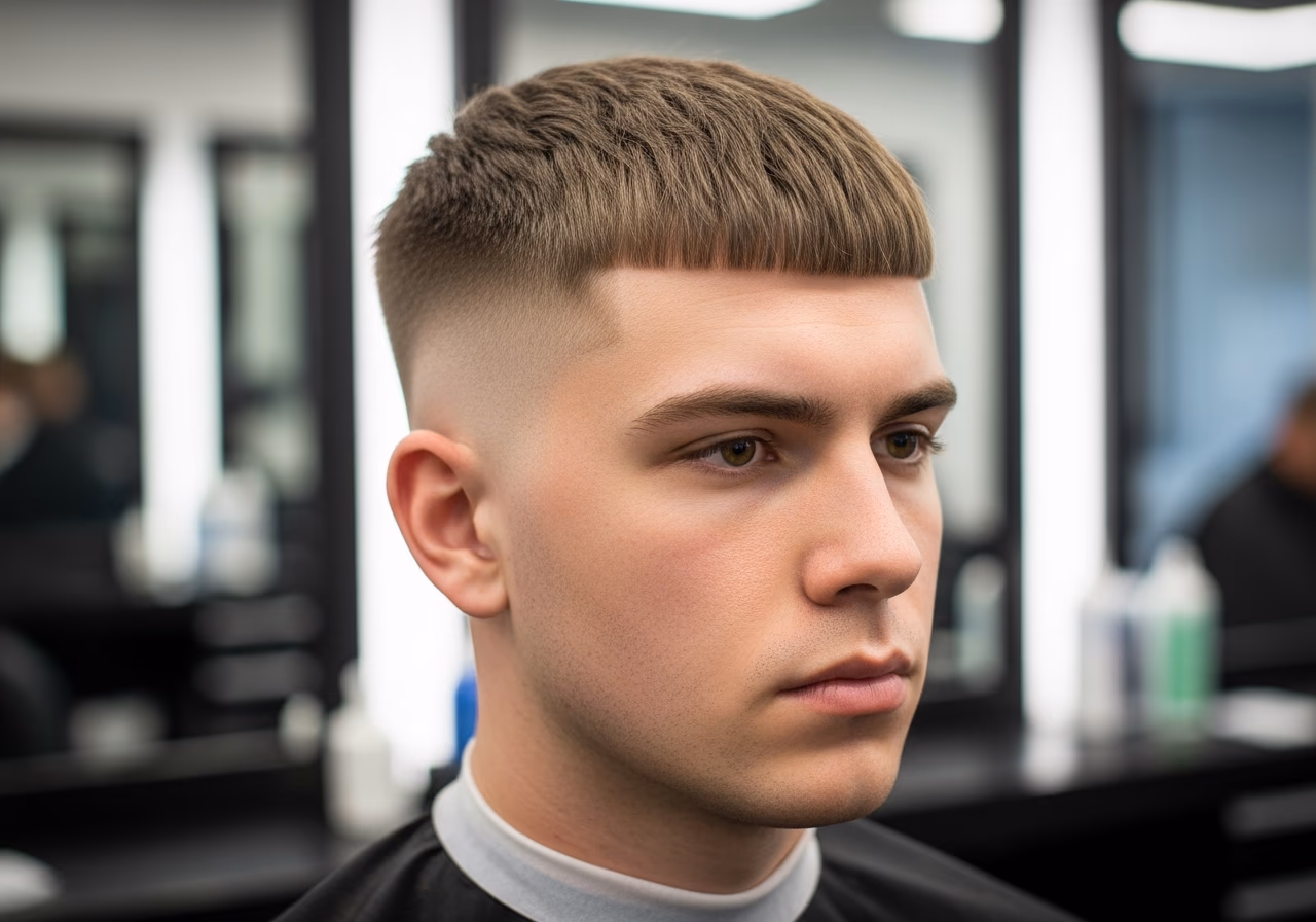 Caesar Cut 2026 - Caesar Cut with Textured Fringe