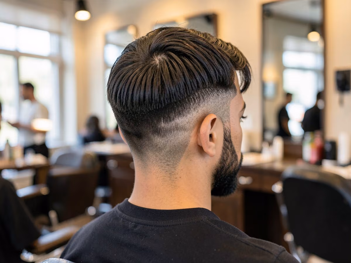 Man with a beatles mop top