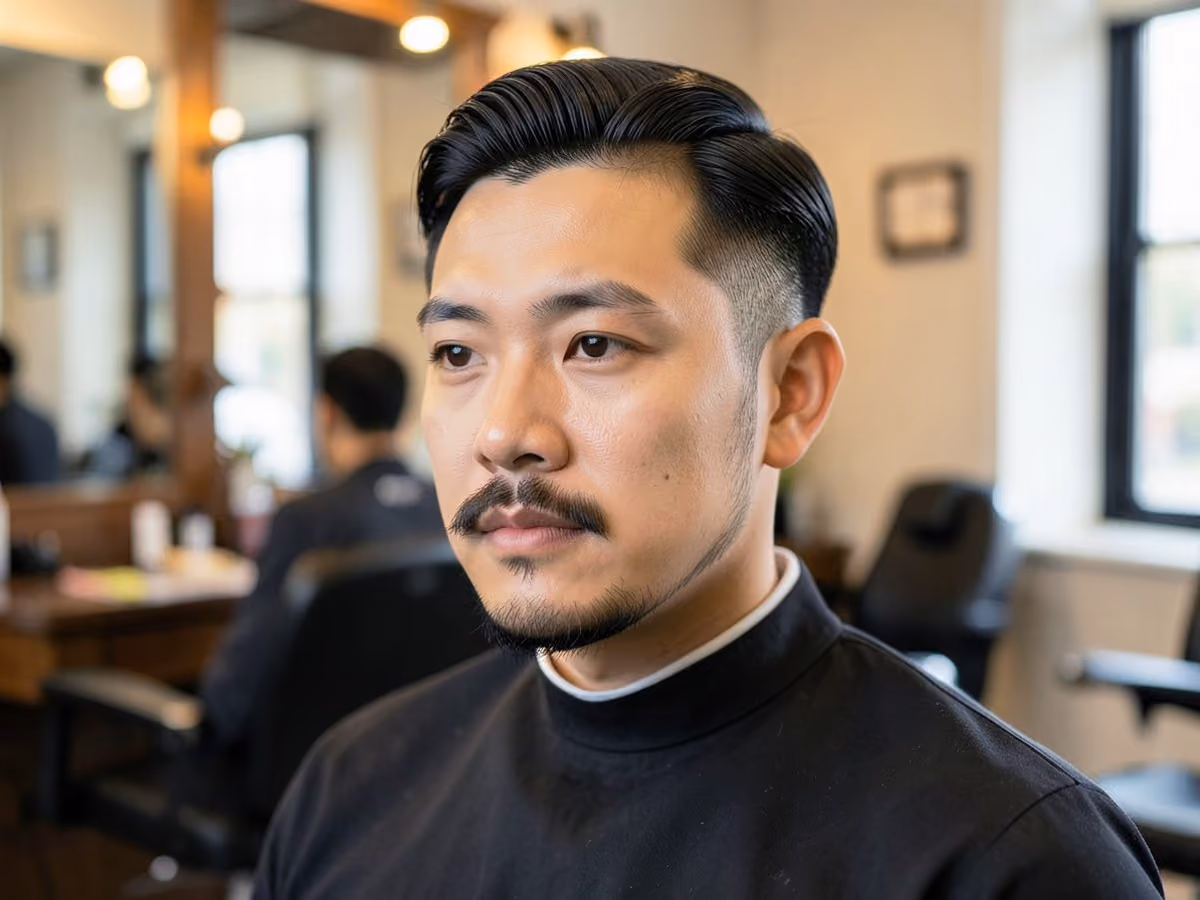 Man with a clark gable slick back