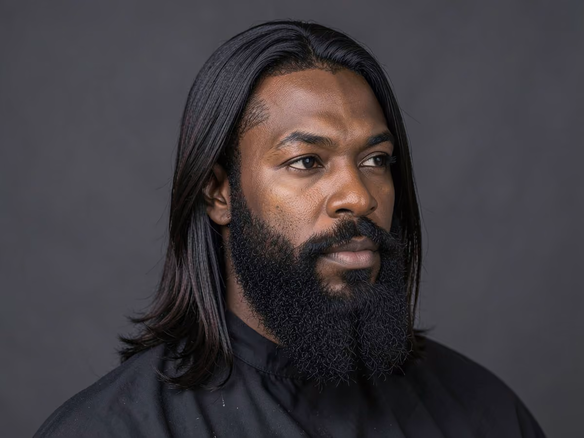 Man with a keanu reeves john wick hair
