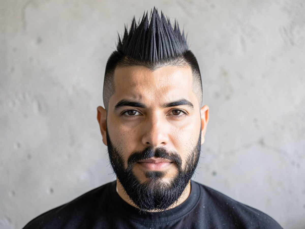 Man with a neymar mohawk