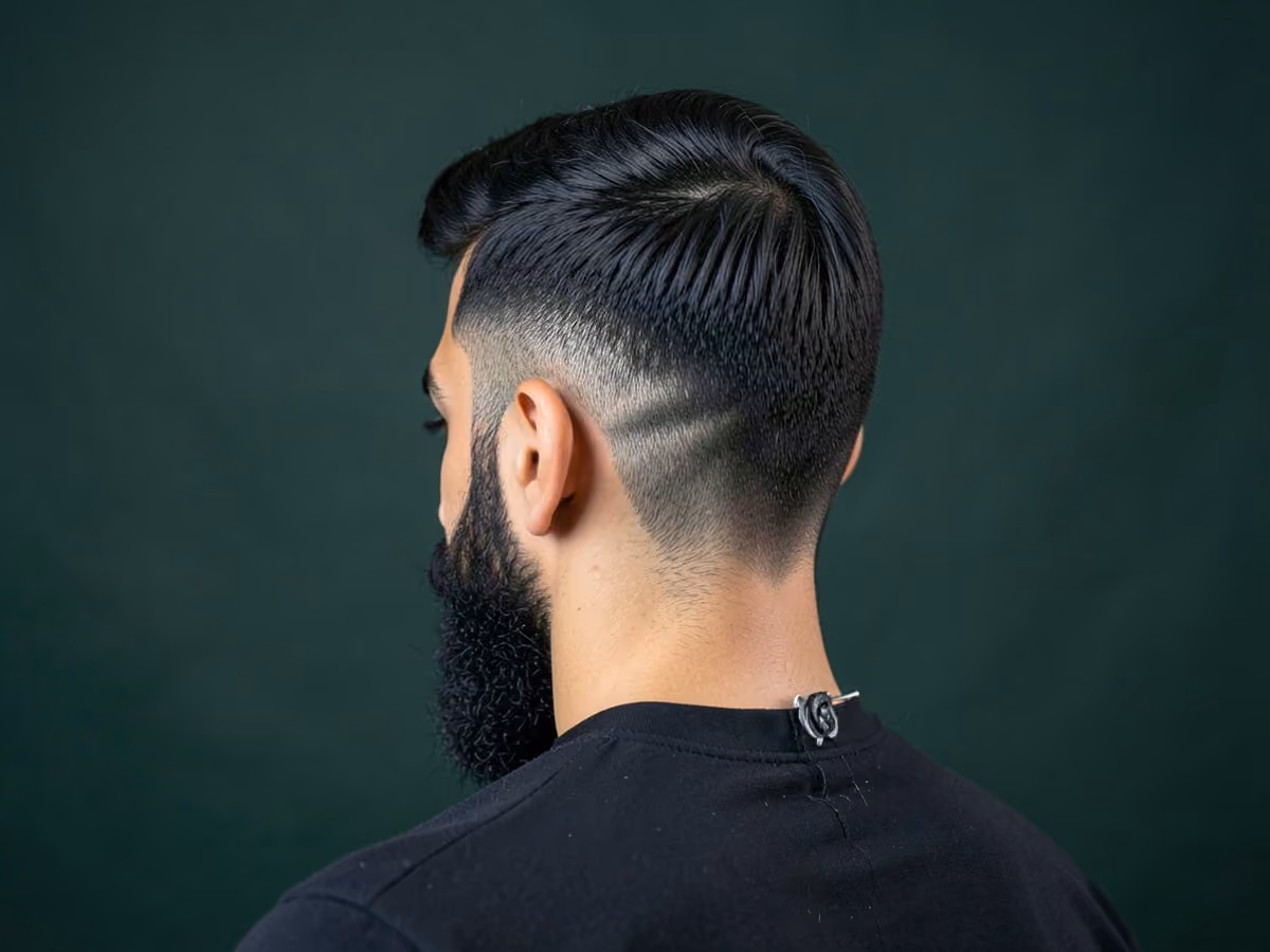 Man with a steve mcqueen ivy league haircut