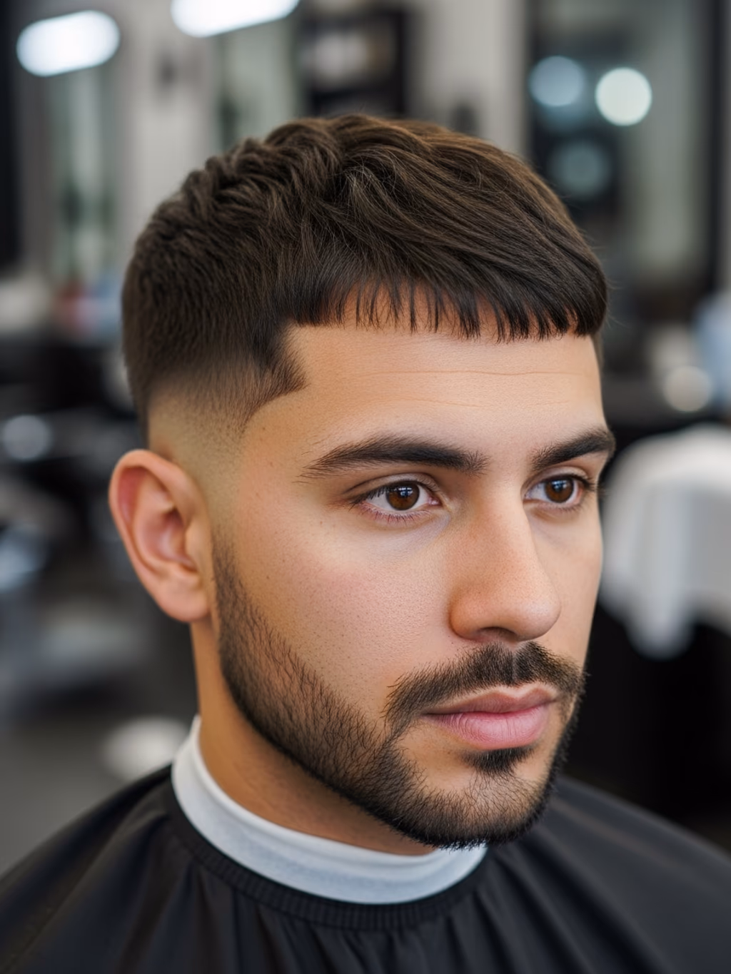 Faded Center Part hairstyle for men 2026 — center part variation, best for heart-shaped faces balancing forehead width, modern barbering by Master Stylist Jessica Hamilton