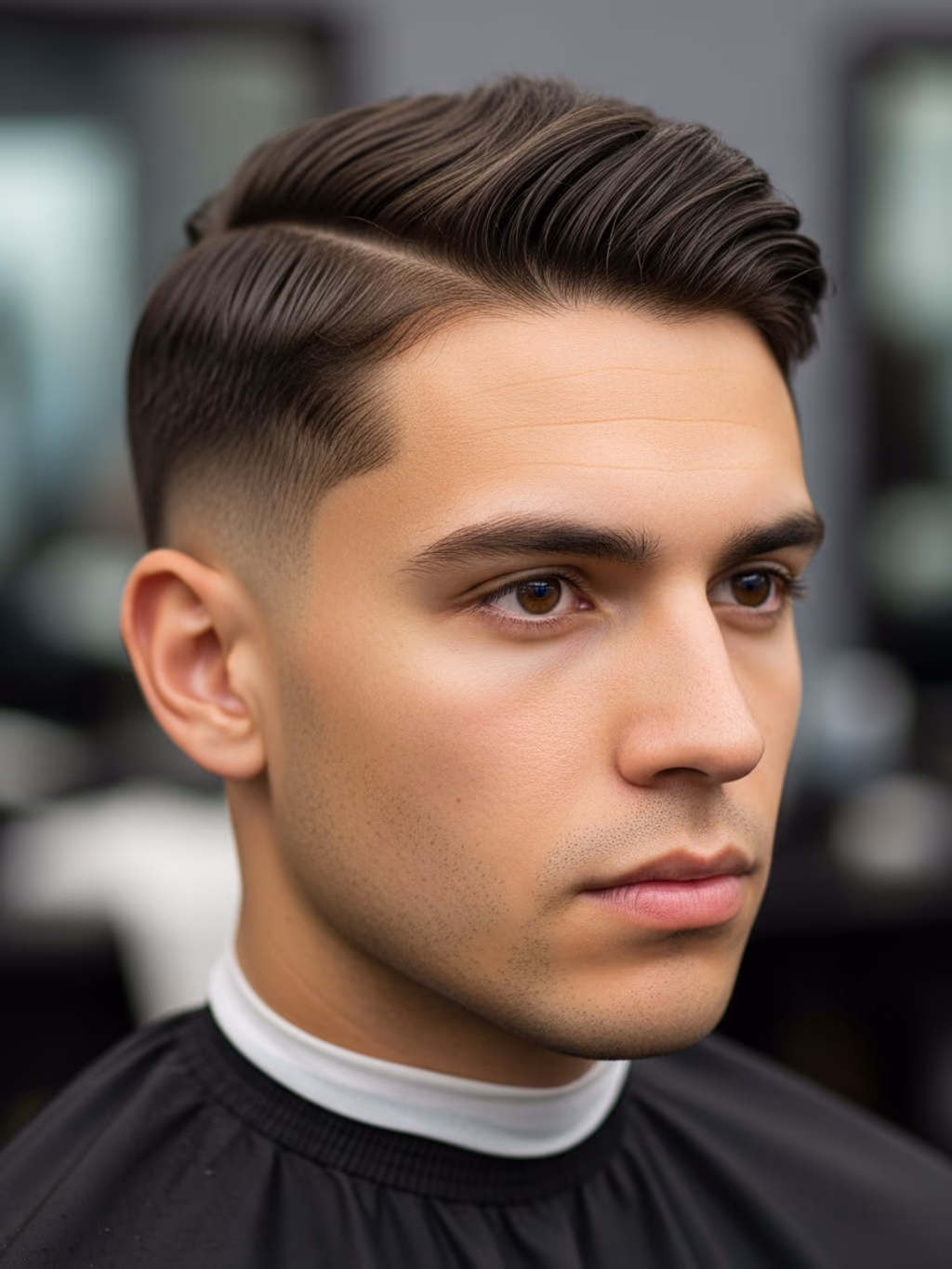 Modern Center Part 2026 hairstyle for men 2026 — center part variation, best for square jaws and athletic builds, modern barbering by Master Stylist Jessica Hamilton