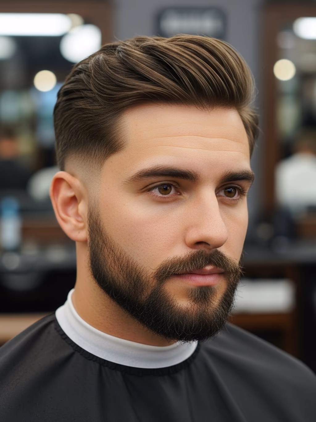 Textured Center Part hairstyle for men 2026 — center part variation, best for round faces seeking elongation, modern barbering by Master Stylist Jessica Hamilton