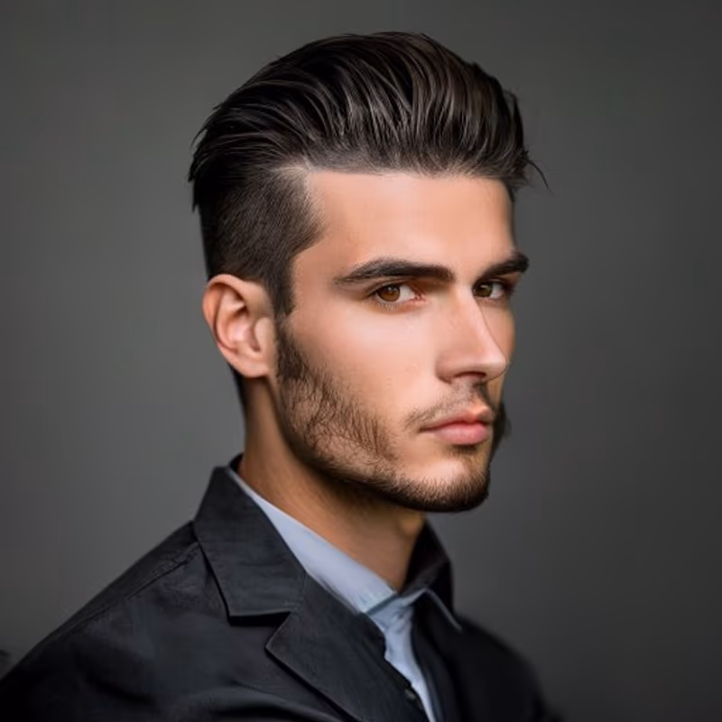 Comb Over Burst Fade hairstyle for men 2026 — Comb Over variation, best for Trend-forward, modern looks, modern barbering by Master Stylist Jessica Hamilton