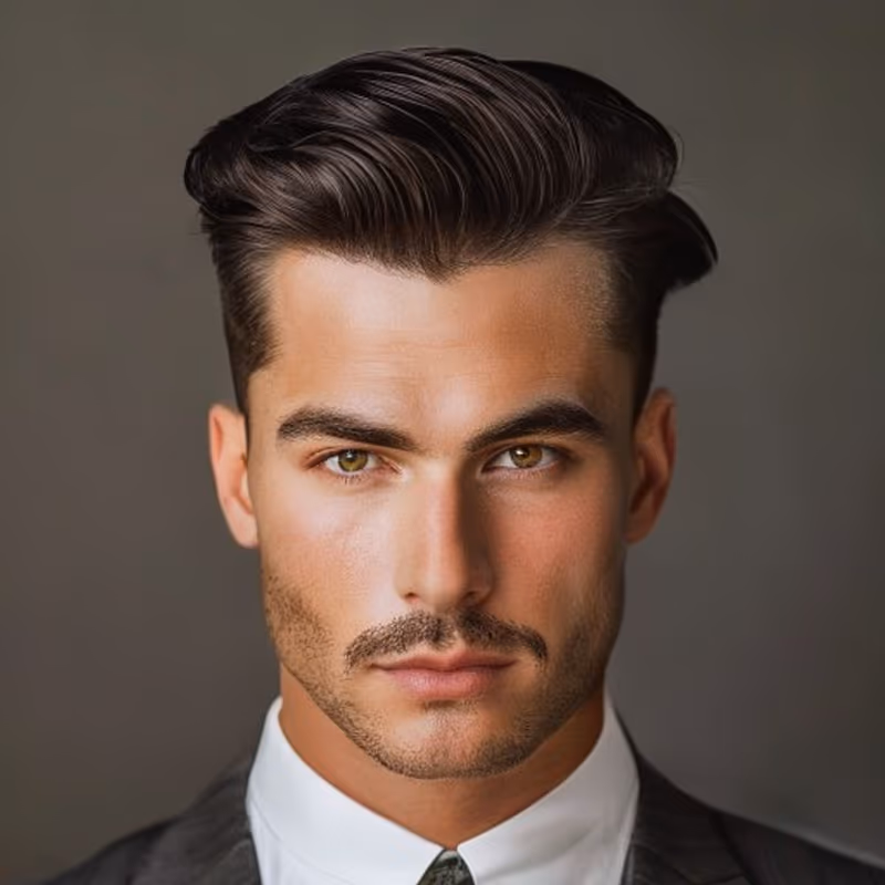 Comb Over Pompadour hairstyle for men 2026 — Comb Over variation, best for Volume with a polished sweep, modern barbering by Master Stylist Jessica Hamilton