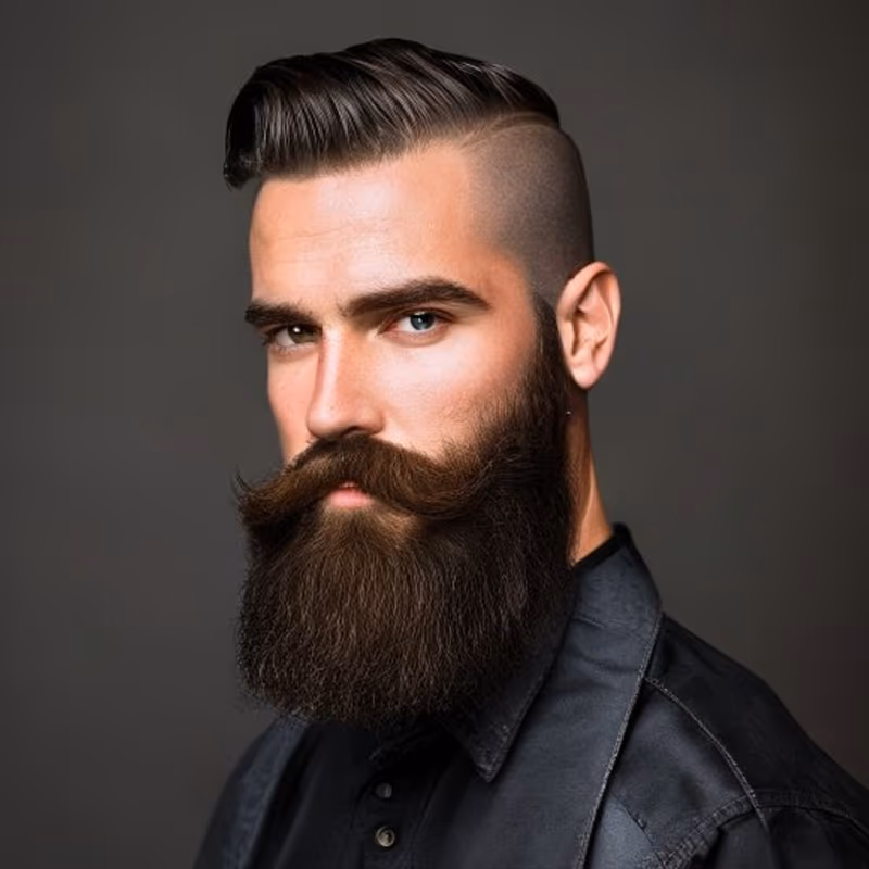 Comb Over with Beard hairstyle for men 2026 — Comb Over variation, best for A fuller, more mature look, modern barbering by Master Stylist Jessica Hamilton