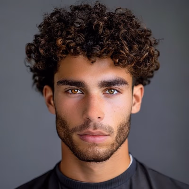 Curly Comb Over hairstyle for men 2026 — Comb Over variation, best for Natural curls (3A–3C), modern barbering by Master Stylist Jessica Hamilton