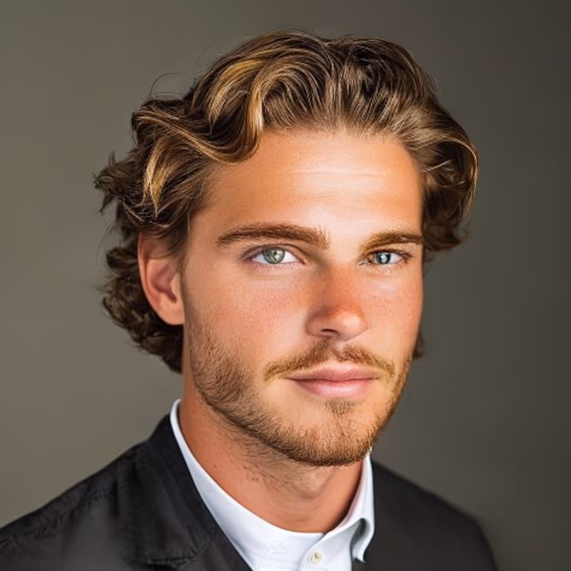 Wavy Comb Over hairstyle for men 2026 — Comb Over variation, best for Wavy hair wanting natural flow, modern barbering by Master Stylist Jessica Hamilton