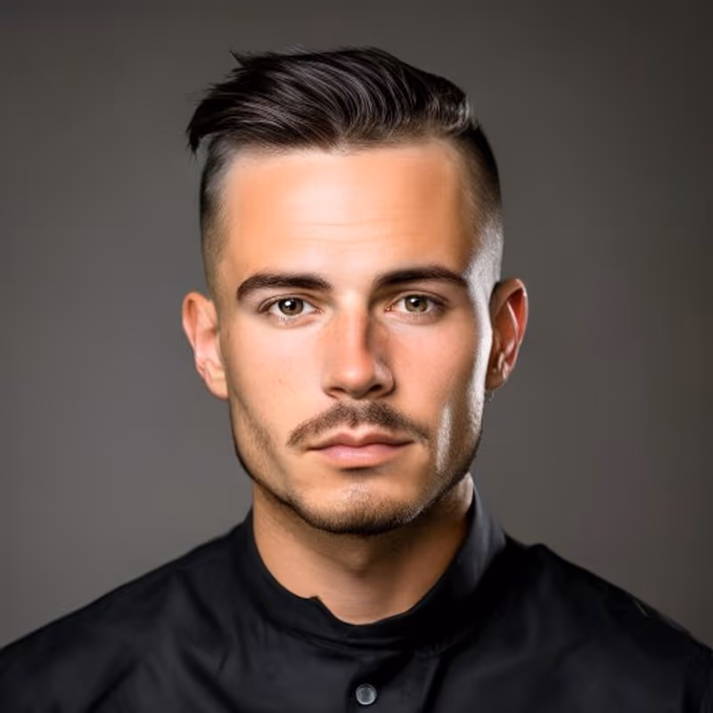 Comb Over Crew Cut hairstyle for men 2026 — Crew Cut variation, best for A polished, professional crew, modern barbering by Master Stylist Jessica Hamilton